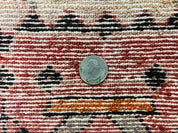 Antique Persian Tribal Rug 4 x 8, Geometric Medallion, Boho Rug, Wool Handmade Rug, Red 4x8 Rug, Persian Hamadan Rug