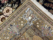 Persian Qum Pictorial Rug 4.8 x 6.5 - Layla & Majnun, Birds