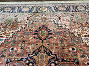 Karastan Rug 8.8 x 12, Karastan Heriz #726, Wool Pile Karastan Area Rug, Rare Hard to Find, Original 700 Series