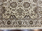 Indo Mahal Rug 6x9, Indian Carpet 6 x 9 ft, Light Green and Ivory, Floral Allover, Wool Oriental Carpet, Traditional Rug, Handmade