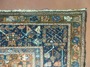 Persian Karajeh Rug 5x6, Antique Geometric Medallion Carpet