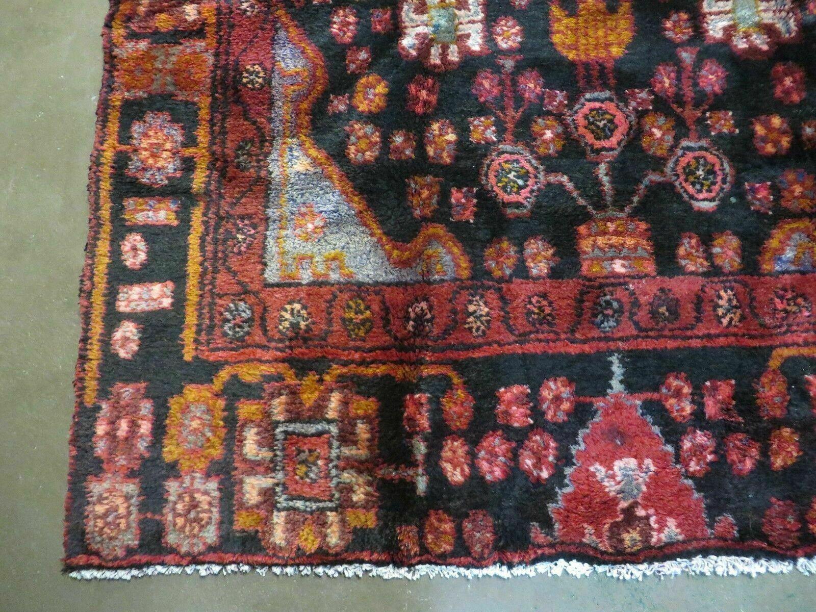 4' X 10' Antique Handmade Tribal Turkish Oriental Floral Wool Rug Organic Nice