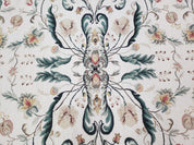 New Needlepoint Rug 9x12, Hand Woven Wool Area Rug, Flatweave Carpet, Handmade Chinese Needlepoint, Floral European Design, Ivory Background