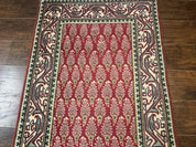Persian Tabriz Runner Rug 3x16, Paisley Boteh Design, Red and Cream, Rug for Hallway, 16ft Wool Runner
