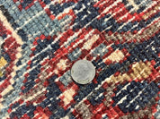 Antique Persian Heriz Rug 6x8, Geometric Medallion, 1920s Oriental Carpet, Handmade Wool Rug