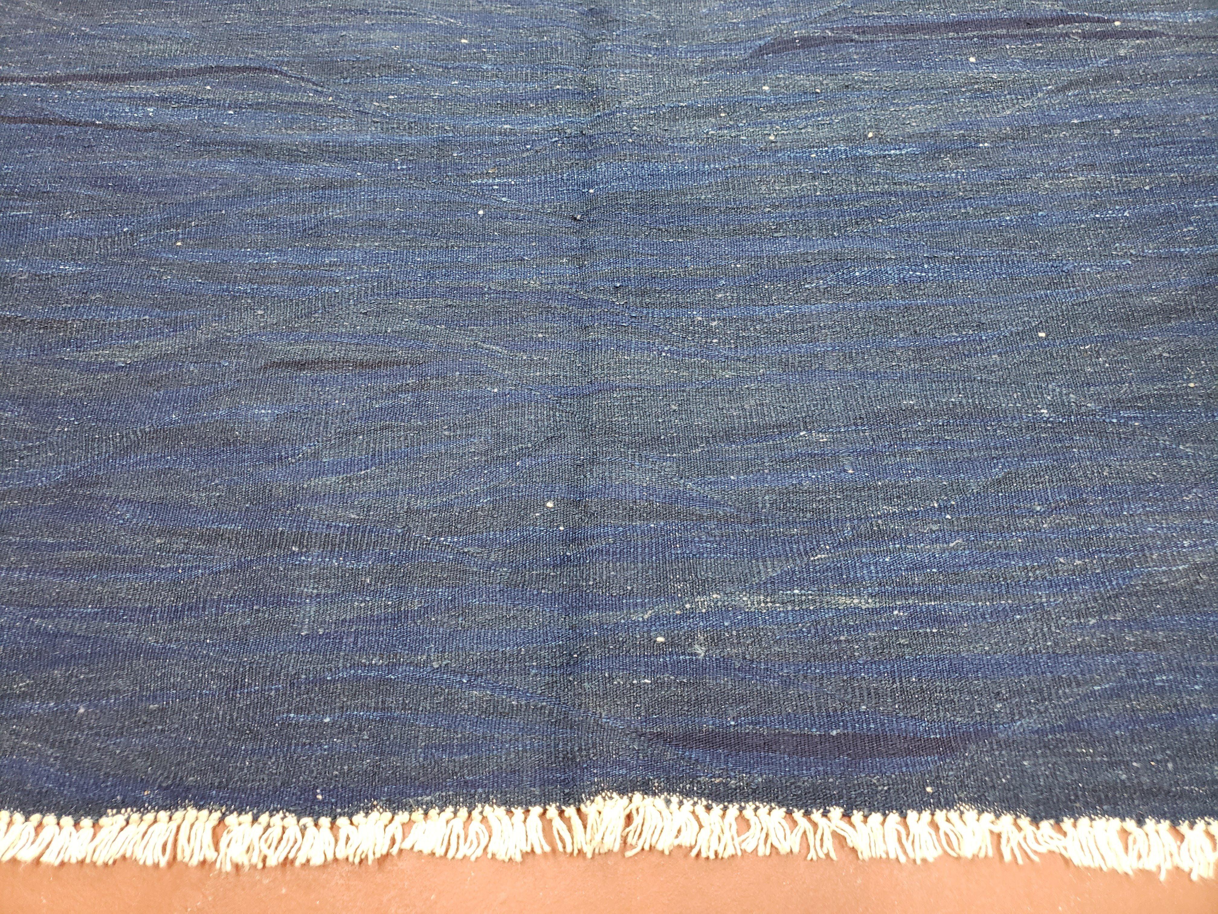 Large Turkish Kilim Rug, 6x9 - 7x10 Rug, Flatweave Carpets, Blue Rug, Abstract Rug, Playroom Rug, Rug for Nursery Room, Boho Rug, Wool