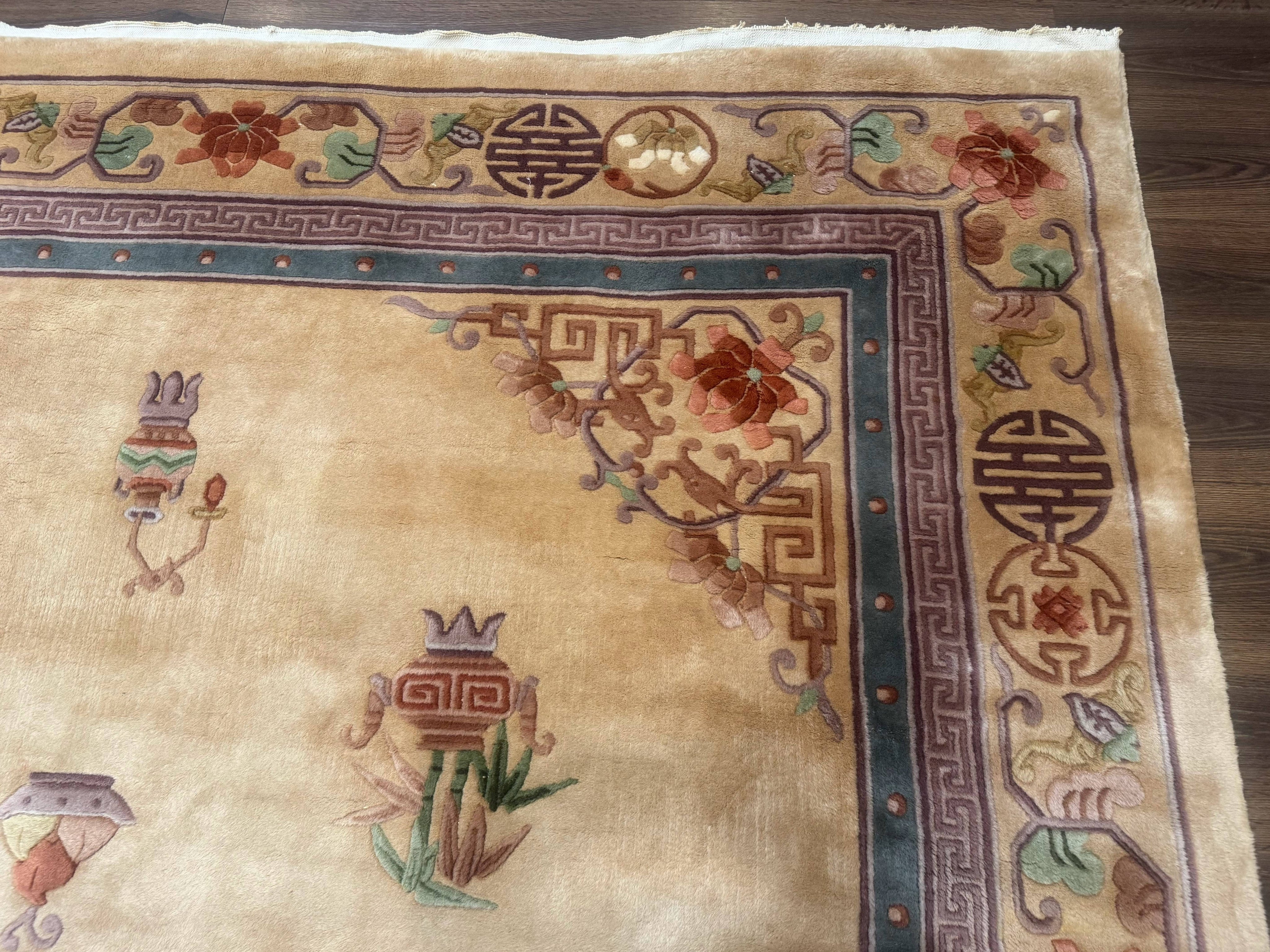 Chinese Wool Rug 8x12, Chinese 90 Line Rug