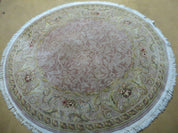 6' X 6' Round Handmade Fine Chinese Floral Oriental Silk Wool Rug Carpet Nice