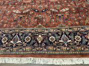 Indo Persian Heriz Rug 10x15, Allover Pattern, Large Wool Handmade Rug
