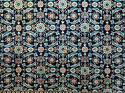 6' X 6' Gorgeous Handmade India Floral Oriental Wool Rug Square Blue Carpet Wow