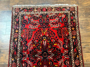Persian Rug 3x5, Red Tribal Rug, Semi Antique, Wool Rug 3 x 5, Persian Hamadan Rug