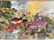 Persian Tabriz Pictorial Rug 5x3, Hafez Poetry In Border, Very Fine Hand Knotted Carpet, Wall Hanging Wool Oriental Carpet 3x5, Highly Detailed