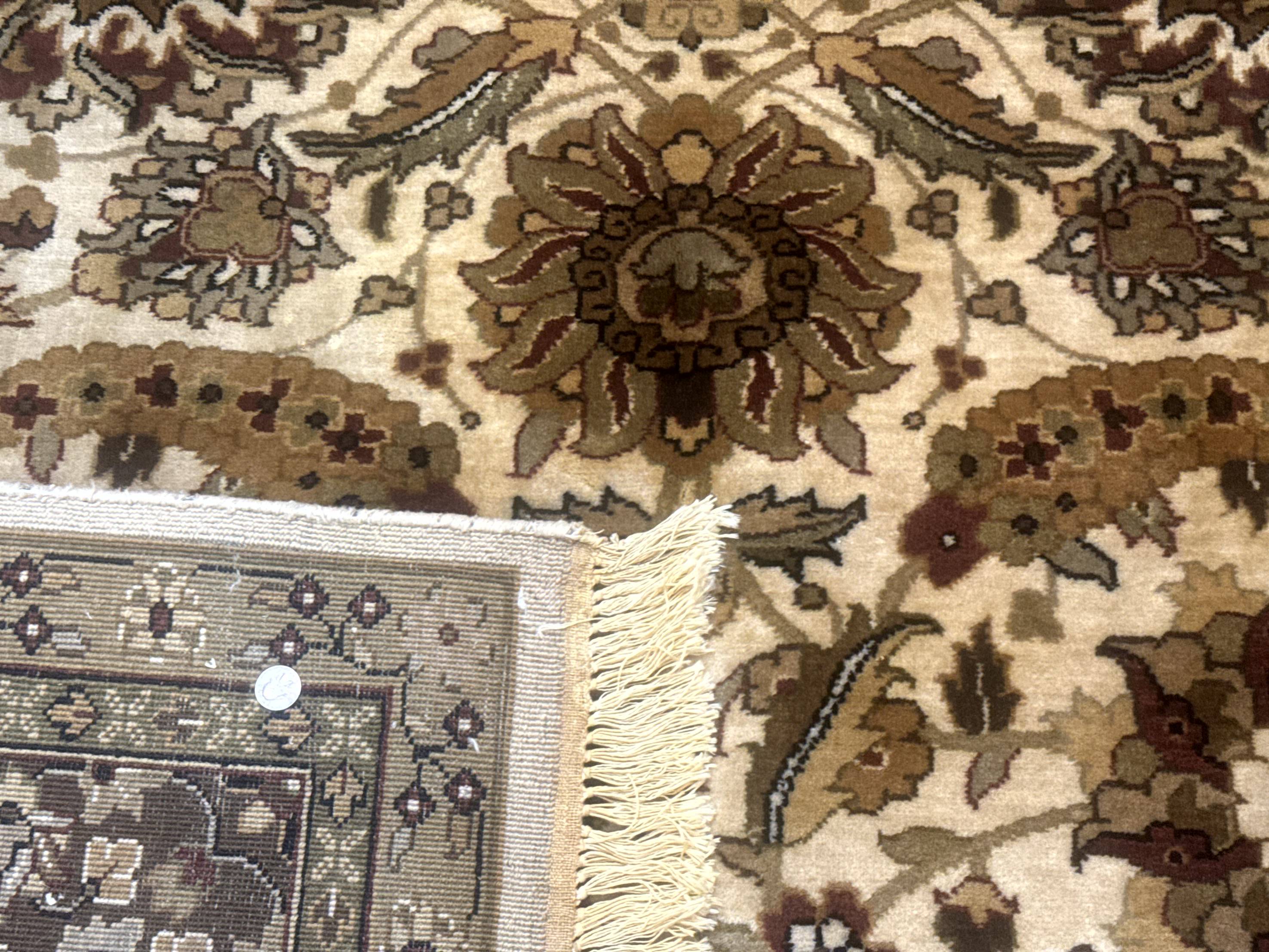 Indo Persian Mahal Rug 8x10, Floral Traditional Wool Oriental Carpet