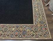 Palace Sized Stark Area Rug 12x19, Black Carpet
