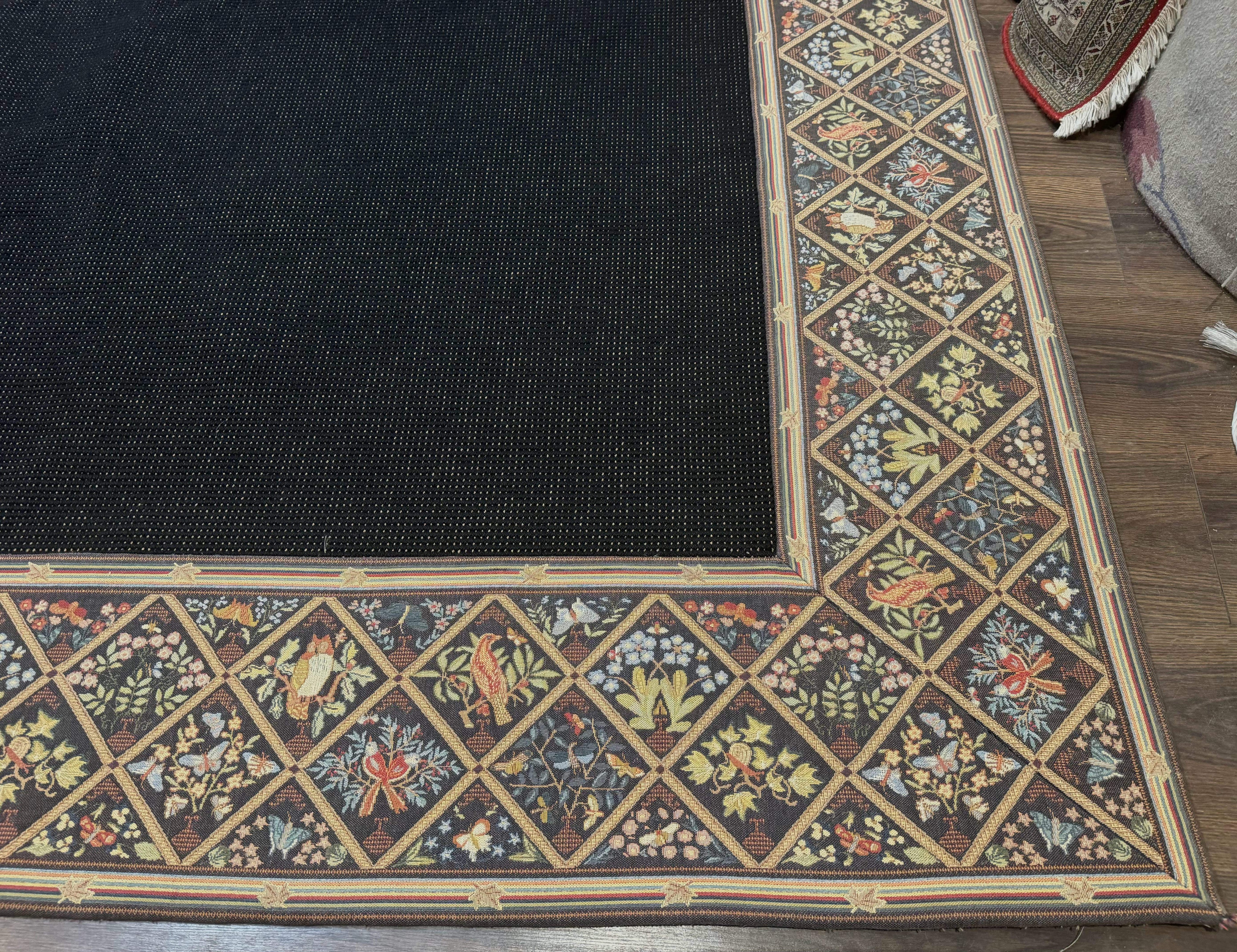 Palace Sized Stark Area Rug 12x19, Black Carpet