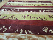 8' X 11' Tibetan Nepal Art Deco Hand Knotted Wool Rug Modern Contemporary Nice