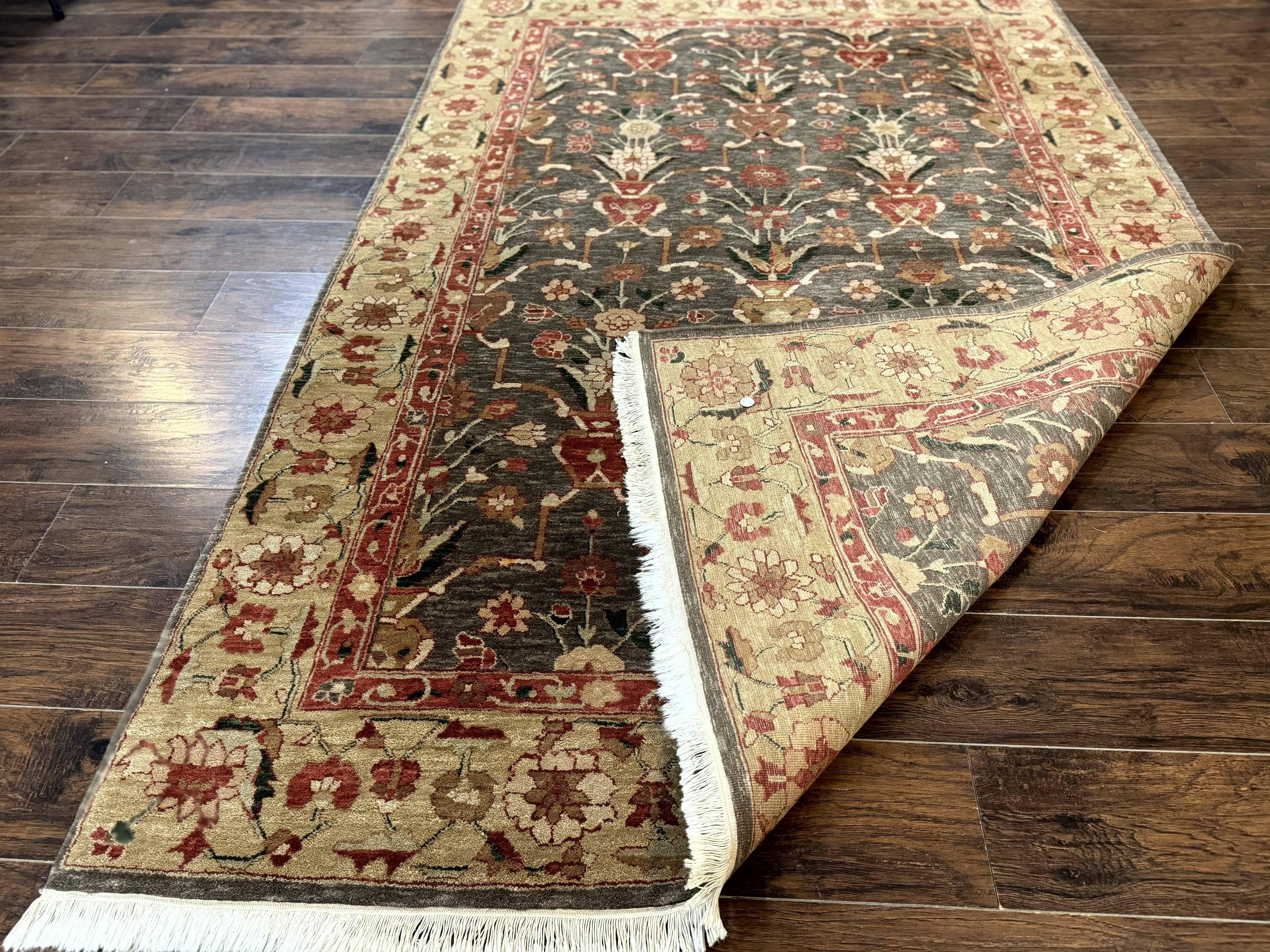 Pak Persian Mahal Rug 6x9, Floral Handmade Wool Traditional Oriental Carpet