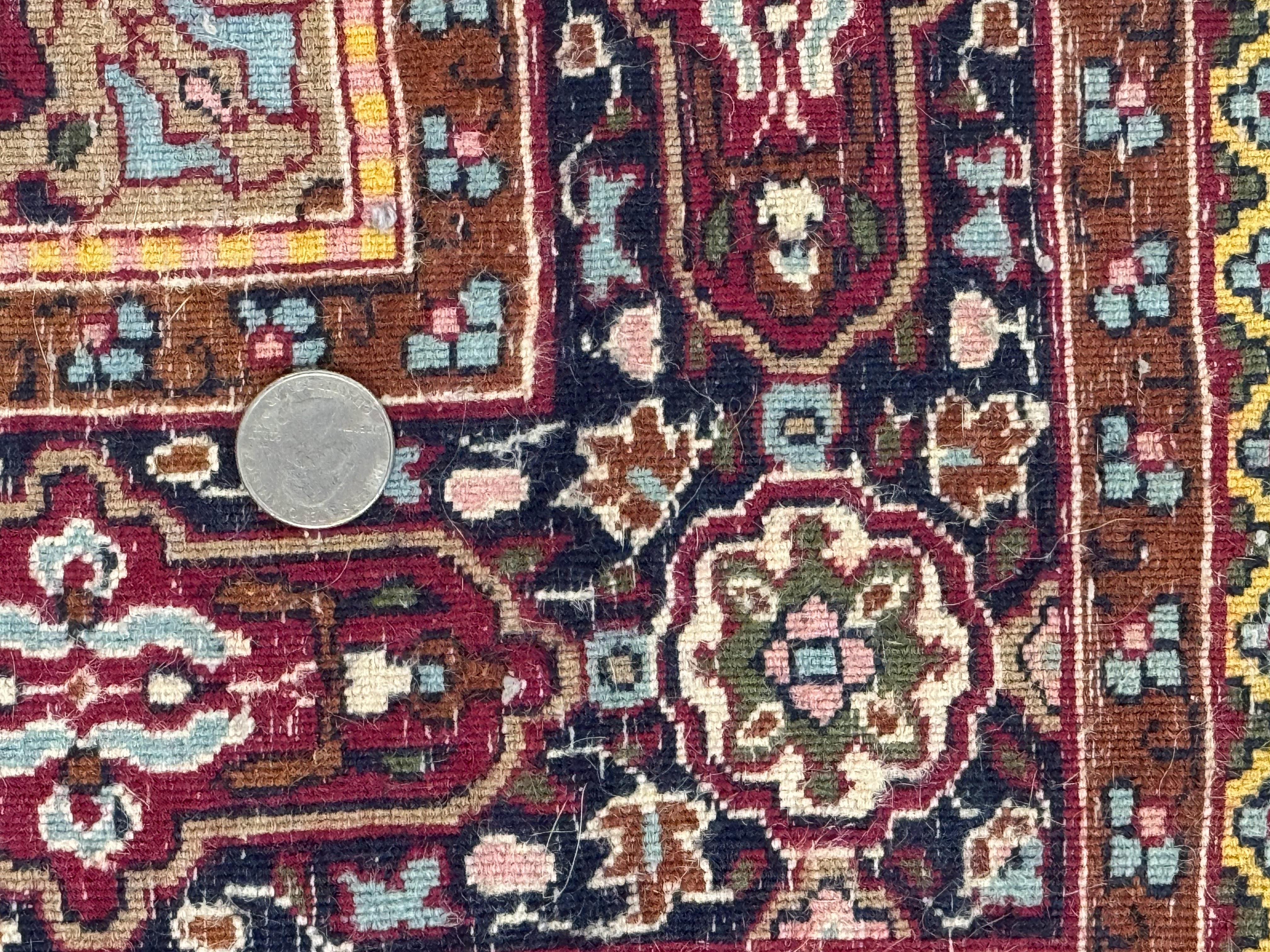 Indo Kashmiri Rug 3x5, Navy Blue, Very Fine 400 KPSI, Pair A