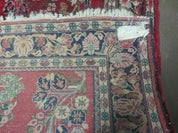 Red Persian Sarouk Rug 3x5, Antique Persian Carpet 1920s, Hand Knotted, Floral, Wool, Oriental Rug, Handmade Rug