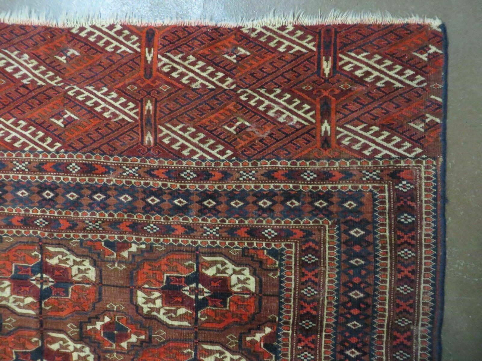 6' X 10' Antique Handmade Bokhara Turkoman Yamud Wool Rug Carpet NICE # 61