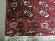4' 5" X 5' 7" Semi Antique Handmade Afghan Yamud Turkoman Bokhara Wool Rug
