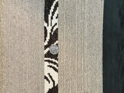 Modern Tibetan Nepali Rug 8x12, Stripe Pattern, Wool with Silk Highlights, Handmade, Beige Tan Brown