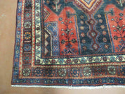 4' X 9' Antique Handmade Turkish Tribal Oriental Geometric Wool Rug # 605