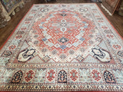 8 x11 Top Quality Veg Dye Turkish Carpet Decorative Handmade Geometric Area Rug