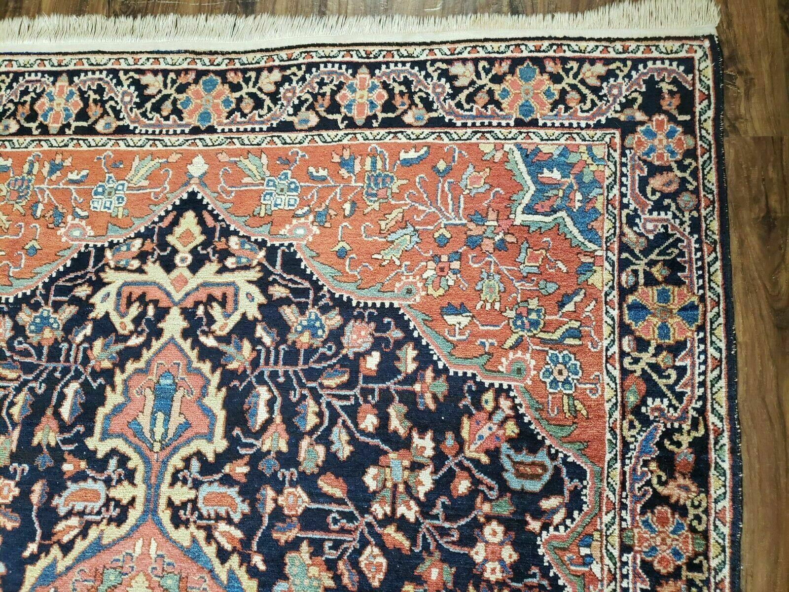 4.5' X 6.5' Handmade Antique Fine Indian Wool Rug Carpet Red