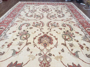 9' X 12' One-Of-A-Kind William Pak Peshawar Hand-knotted Wool Rug Nice