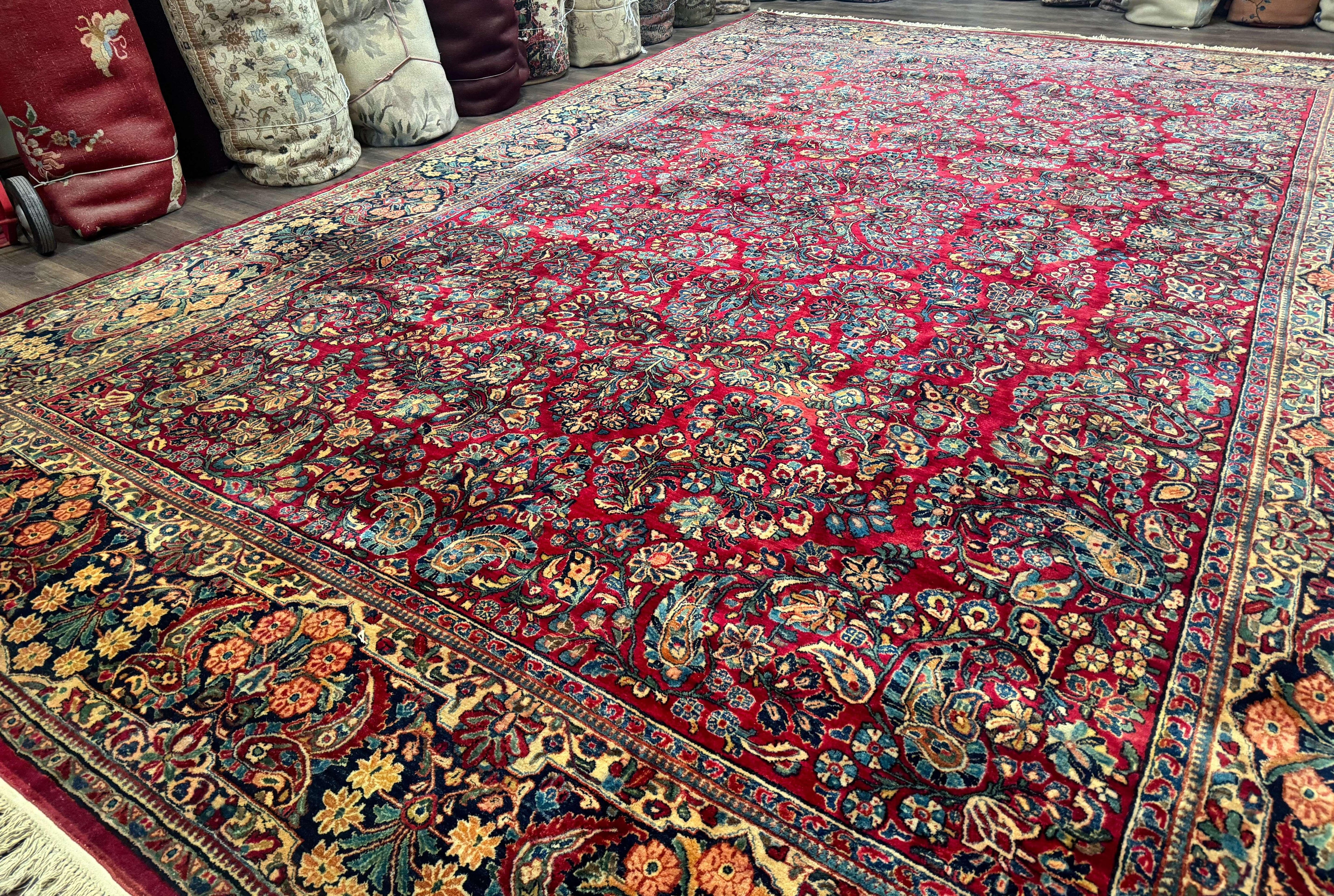 Palace Size Antique Persian Sarouk Rug 12x18