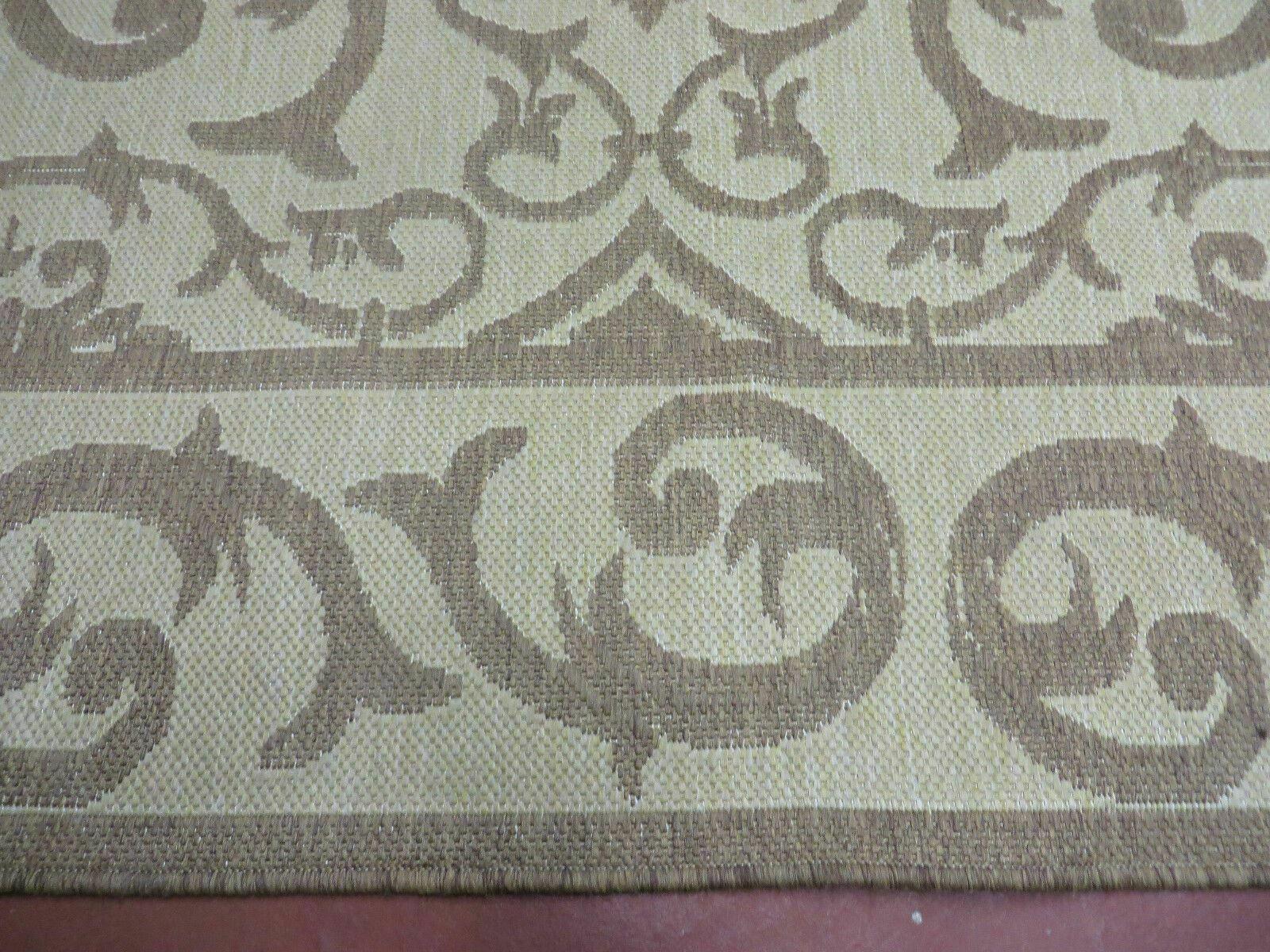 5' X 7' Machine Made Natural Fiber Jute Kilim Two Sided Rug Carpet Flat Weave Contemporary Design