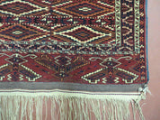 4' X 8' Antique Handmade Russian Bokhara Turkoman Yamud Wool Rug Carpet Nice