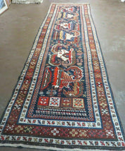 3' 7" X 14' Antique Handmade Caucasian Wool Rug Carpet Nice