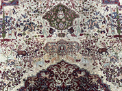 Rare Antique Indian Agra Rug, Early 20th Century Indian Carpet, Animal and Angel Motifs, Hunting Scene, Collectible Oriental Carpet, Wow