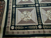 9' X 12' Handmade English Aubusson Savonnerie Design Needlepoint Wool Rug Nice