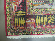 4' X 6' Antique 1920s Handmade Turkish Mehrab Design Wool Rug Lantern Beautiful