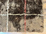 Shag Rug 6x8, Brown, Panel Design