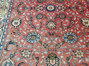 Semi Antique Persian Kashan, Red & Cream, Hand-Knotted, Wool, 4' 8" x 6' 6", Pair A