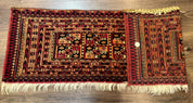 Antique Persian Turkoman Mafresh Rug 1x4, Wool, Tribal Collectible