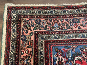 Palace Size Persian Rug 10 x 21 ft, Antique Hamadan Bibikabad Carpet, Handmade Antique Wool Oversized Rug, Ivory, Semi Open Field