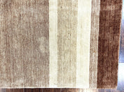 Indo Gabbeh Rug 5x8, Contemporary Wool Stripped Modern Area Rug, Hand Knotted Medium Sized Carpet