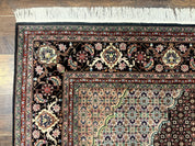 Sino Persian Rug 6x9, Herati Very Fine 400 KPSI, Black