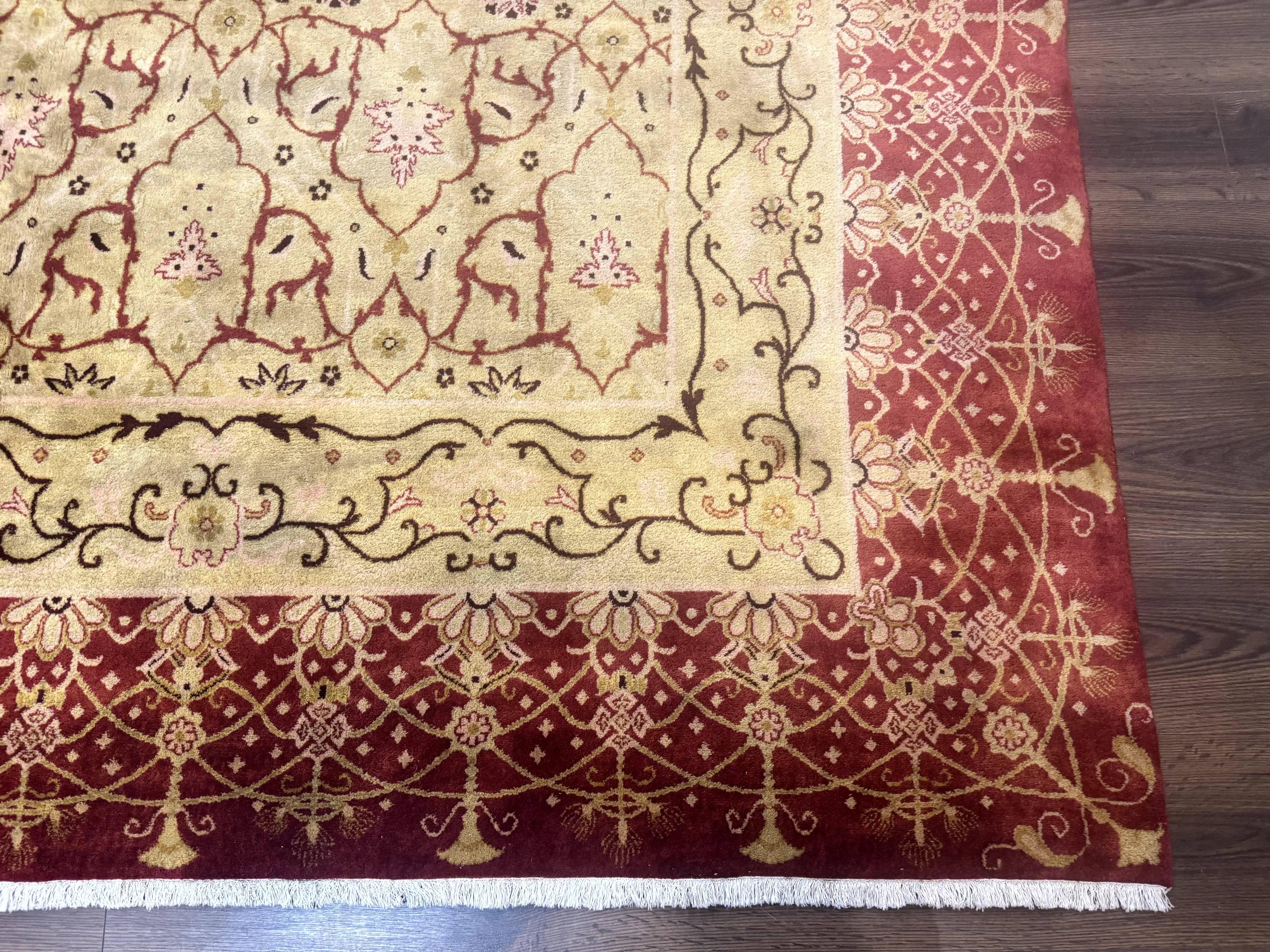 Pak Persian Rug 8x10, Allover Pattern, Gold-Tan, Fine 200 KPSI