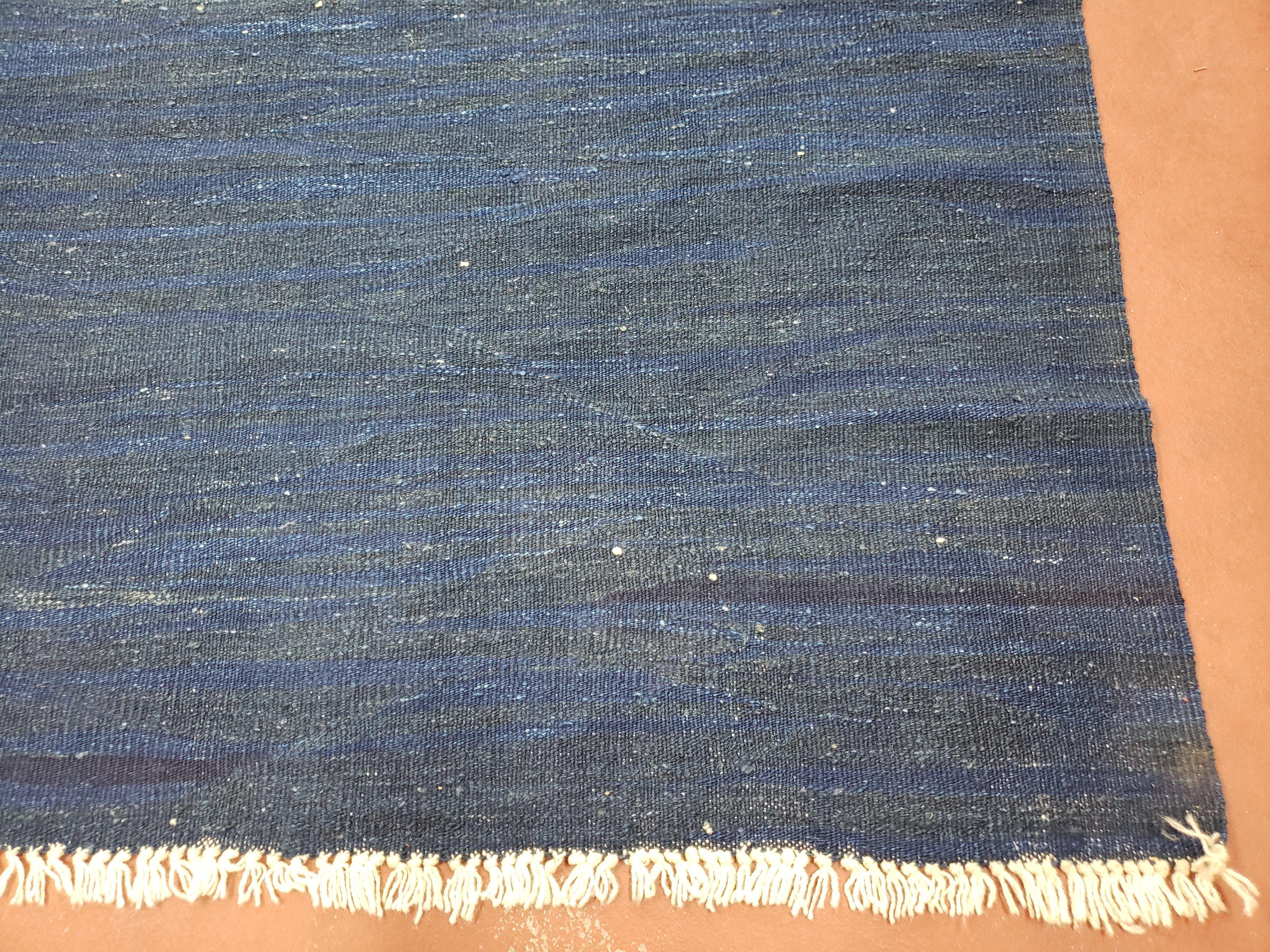 Large Turkish Kilim Rug, 6x9 - 7x10 Rug, Flatweave Carpets, Blue Rug, Abstract Rug, Playroom Rug, Rug for Nursery Room, Boho Rug, Wool