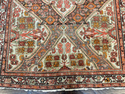 Wonderful Antique Persian Malayer Rug 4x6, Wool Hand Knotted Authentic Oriental Carpet, Very Fine