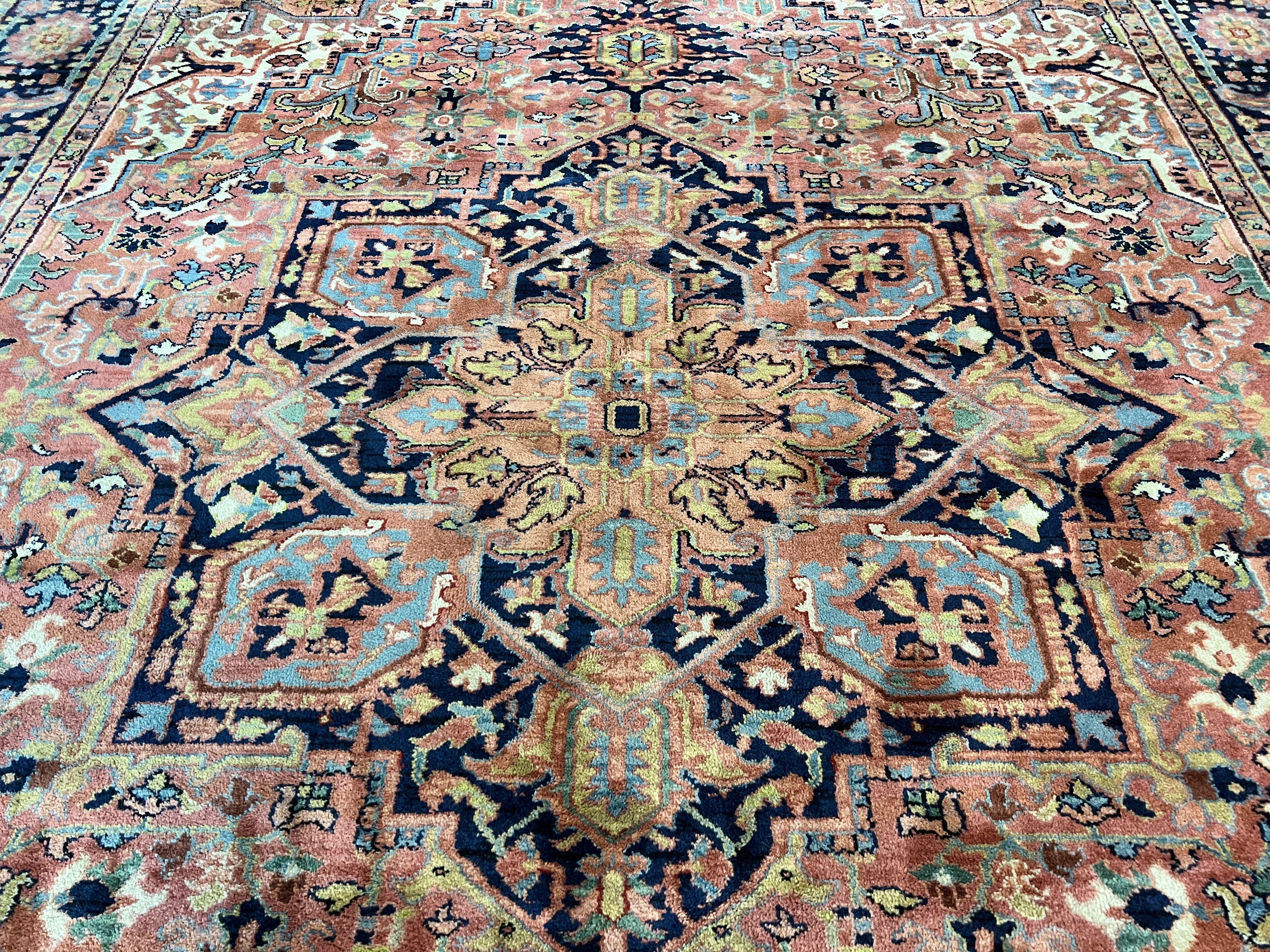Karastan Rug 8.8 x 12, Karastan Heriz #726, Wool Pile Karastan Area Rug, Rare Hard to Find, Original 700 Series