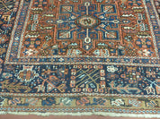 Persian Karajeh Rug 5x6, Antique Geometric Medallion Carpet
