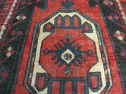 4' X 8' Antique Handmade India Geometric Oriental Tribal Wool Rug Red # 603