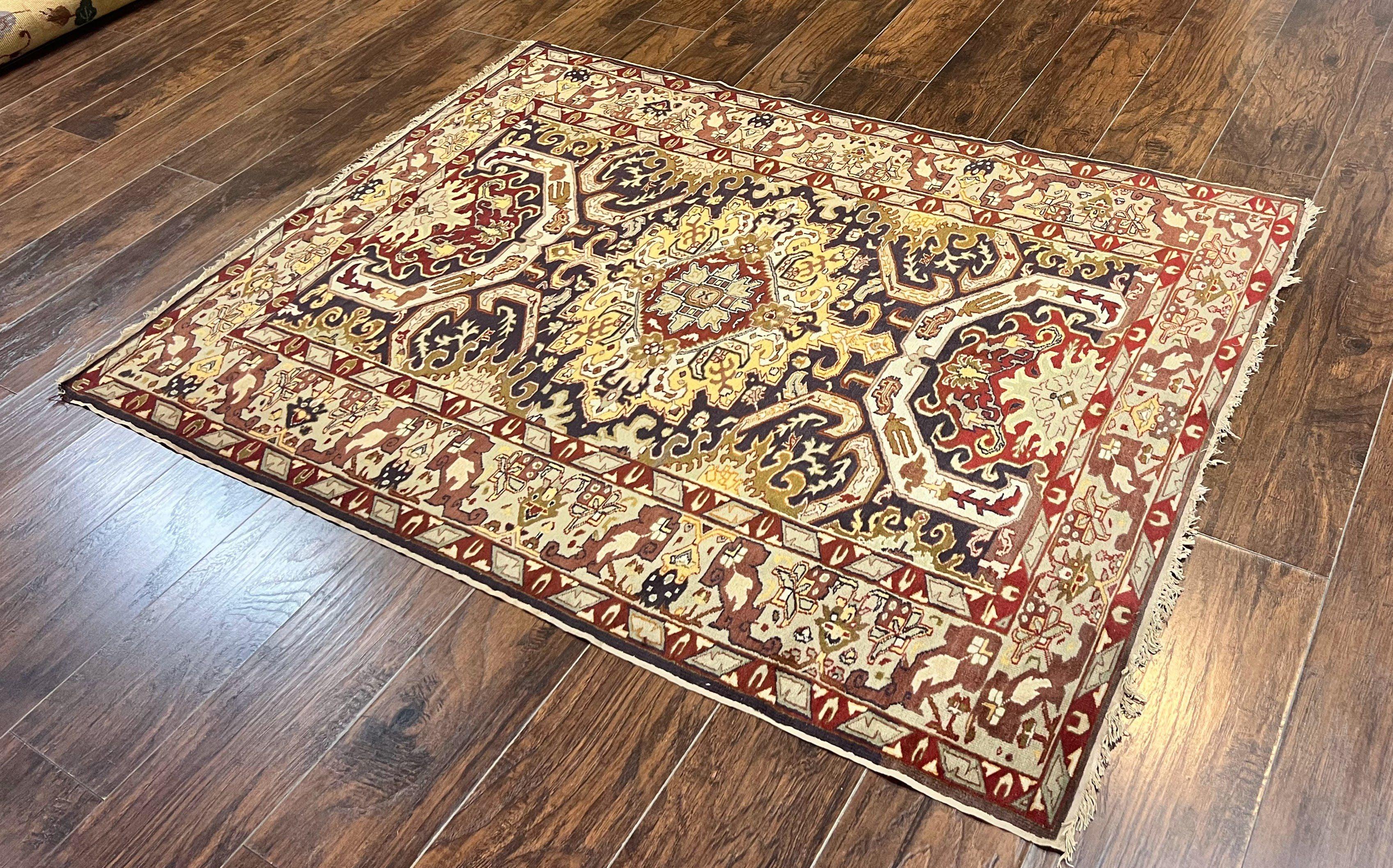 Antique Caucasian Rug, Kuba Seychour Rug, Handmade Wool Oriental Carpet, Azerbaijan Rug